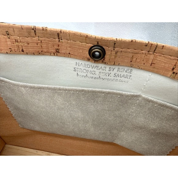 Hardware by Renee Handcrafted Cork Screw Handbag Metal Wire Handles Wood Base - Picture 8 of 9